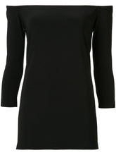 Norma Kamali Off-Shoulder Black Jersey Top Black