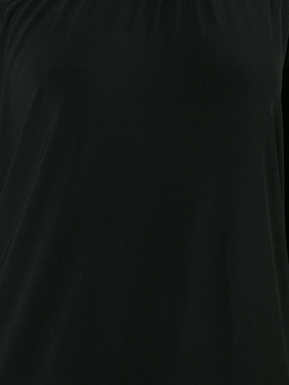 Norma Kamali Off-Shoulder Black Jersey Top Black