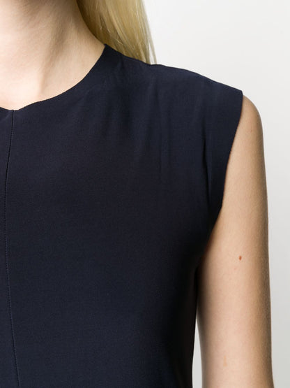 Norma Kamali Sleeveless Blue Wide-Leg Jumpsuit Blue