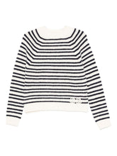Semicouture Striped Wool-Blend Jumper White White