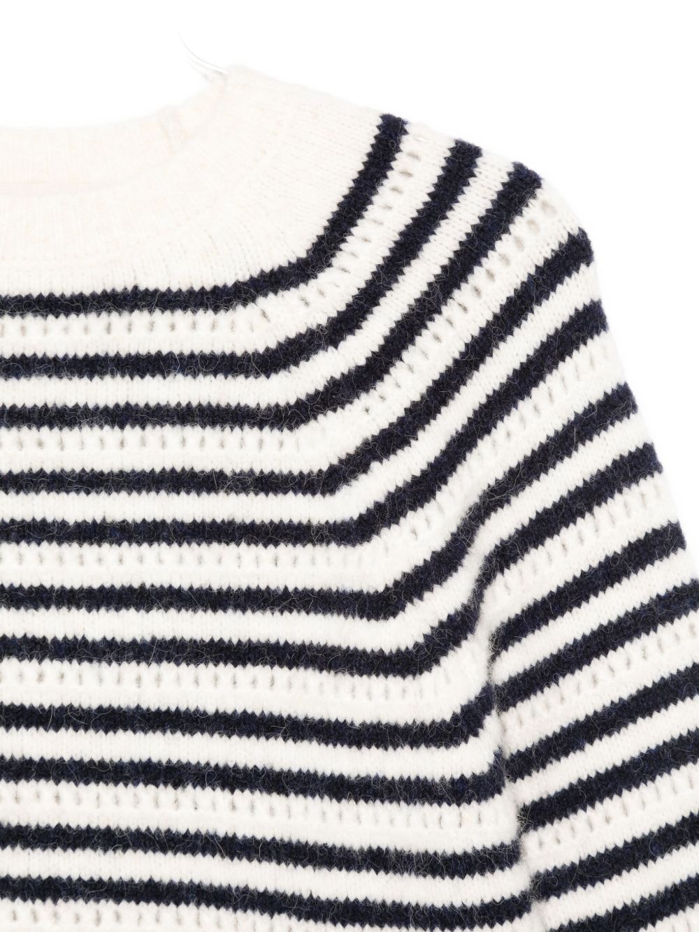 Semicouture Striped Wool-Blend Jumper White White