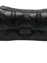 Emporio Armani Quilted Chain-Link Clutch Bag Black