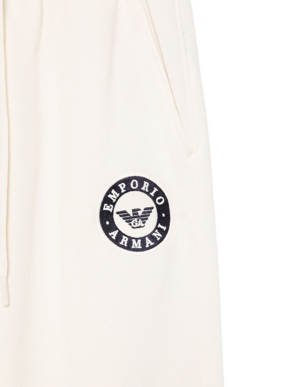 Emporio Armani Wide-Leg Tailored Trousers Ivory Ivory