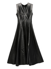 Norma Kamali Panelled Sleeveless Zip-Up Midi Dress Black