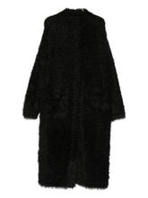 Emporio Armani Oversized Faux Fur-Effect Knit Jacket Black