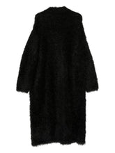 Emporio Armani Oversized Faux Fur-Effect Knit Jacket Black