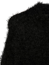 Emporio Armani Oversized Faux Fur-Effect Knit Jacket Black