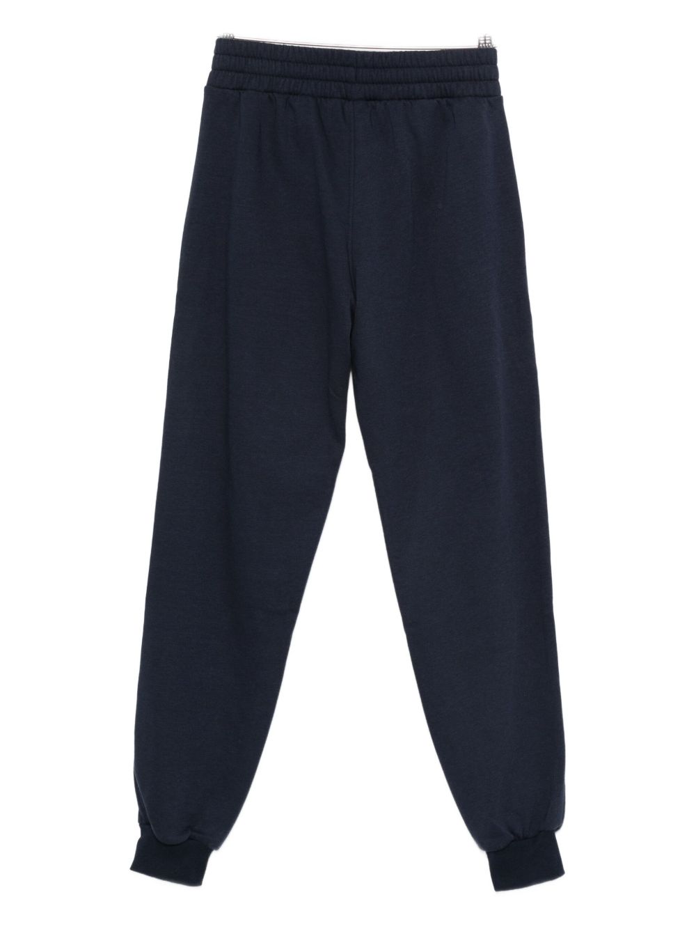 Emporio Armani Tapered Jogger Trousers in Blue with Cuffed Hem Blue