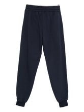 Emporio Armani Tapered Jogger Trousers in Blue with Cuffed Hem Blue