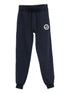 Emporio Armani Tapered Jogger Trousers in Blue with Cuffed Hem Blue