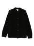 Semicouture Black Wool Knit Button-Up Sweater with Pockets Black