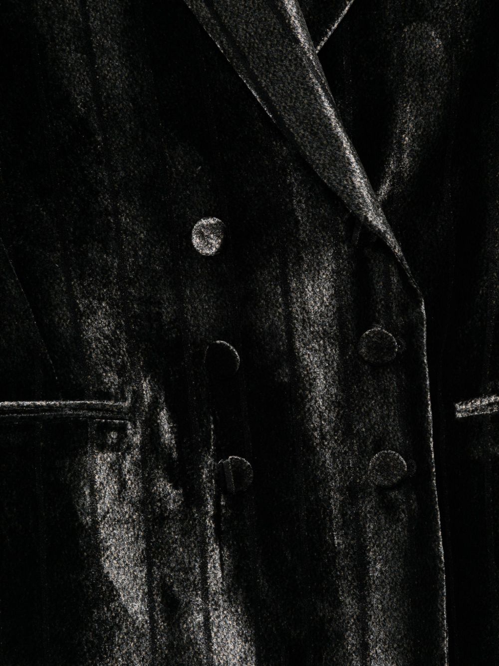 Emporio Armani Double-Breasted Pinstripe Blazer Grey