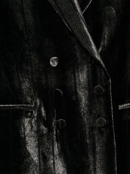 Emporio Armani Double-Breasted Pinstripe Blazer Grey