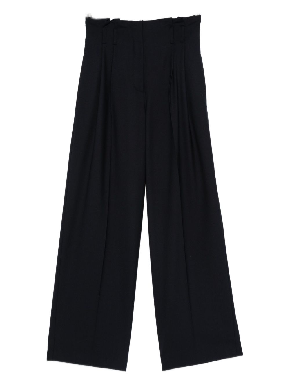 Semicouture Matisse Wool-Blend Tailored Trousers Blue