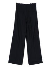 Semicouture Matisse Wool-Blend Tailored Trousers Blue