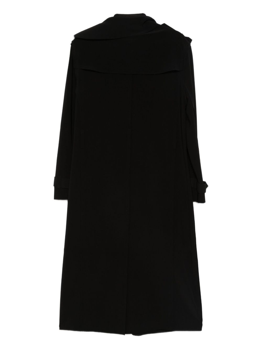 Norma Kamali Oversized Tie-Belt Trench Coat Black black