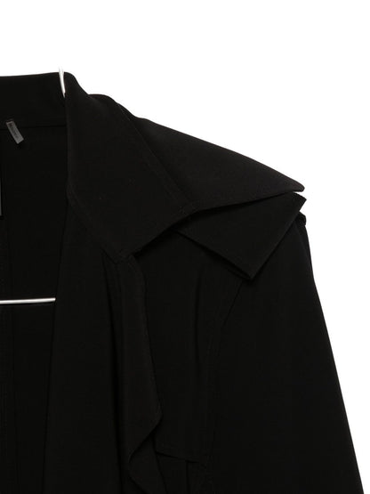 Norma Kamali Oversized Tie-Belt Trench Coat Black black