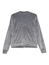 Emporio Armani Logo-Detailed Zip-Up Grey Sweater Grey
