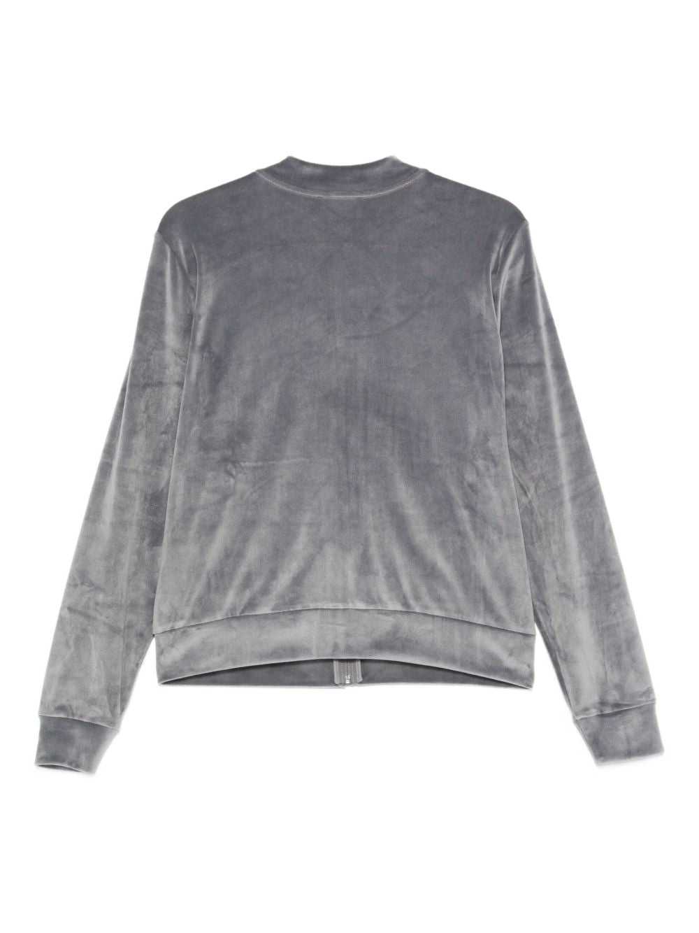 Emporio Armani Logo-Detailed Zip-Up Grey Sweater Grey