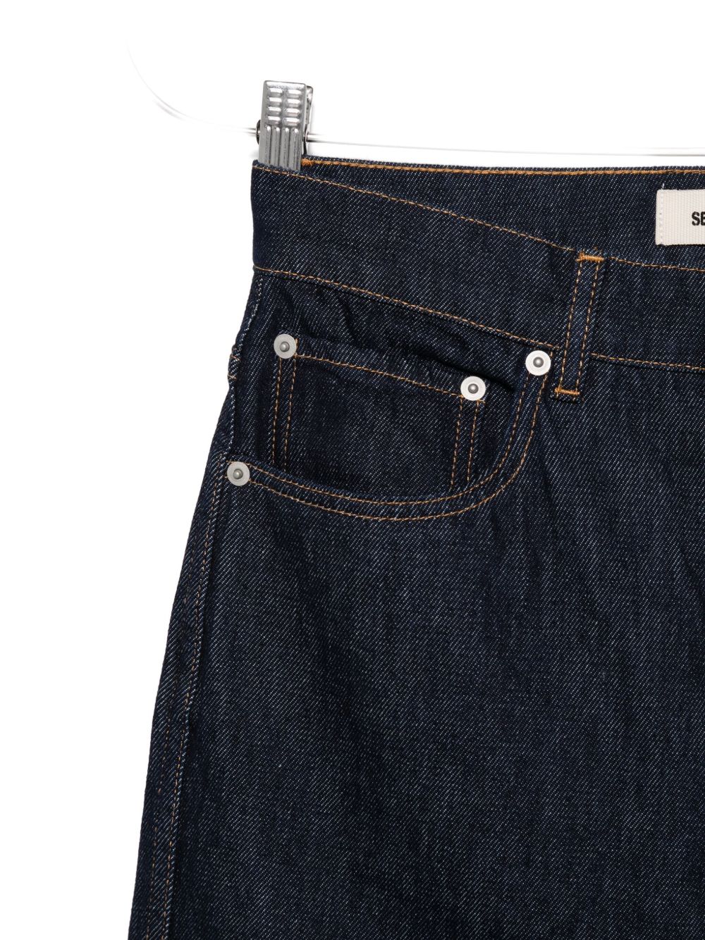 Semicouture High-Rise Straight-Leg Jeans Grey