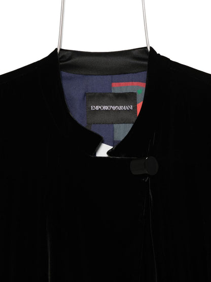 Emporio Armani Double-Breasted Wool Coat Black Black