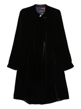 Emporio Armani Double-Breasted Round-Neck Black Viscose Coat Black