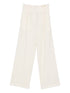 Semicouture Panelled Wool-Blend White Trousers White