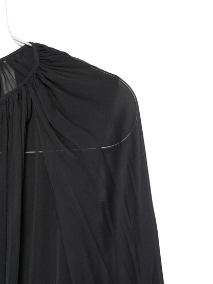 Semicouture Grey Semi-Sheer Silk Shirt with Buttoned Cuffs Grey