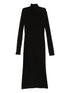 Norma Kamali Turtleneck Long-Sleeve Midi Dress Black Black