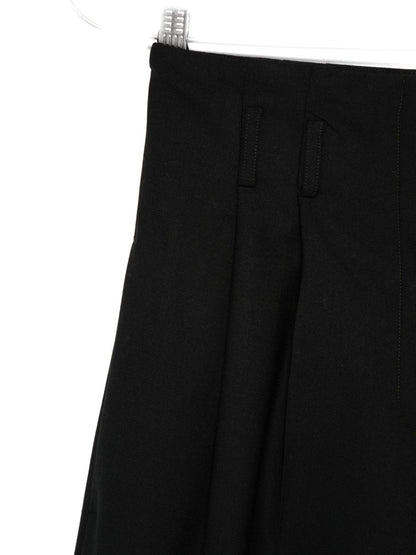 Semicouture Pleated Wool-Blend Trousers Black Black