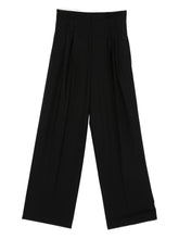 Semicouture Pleated Wool-Blend Trousers Black Black
