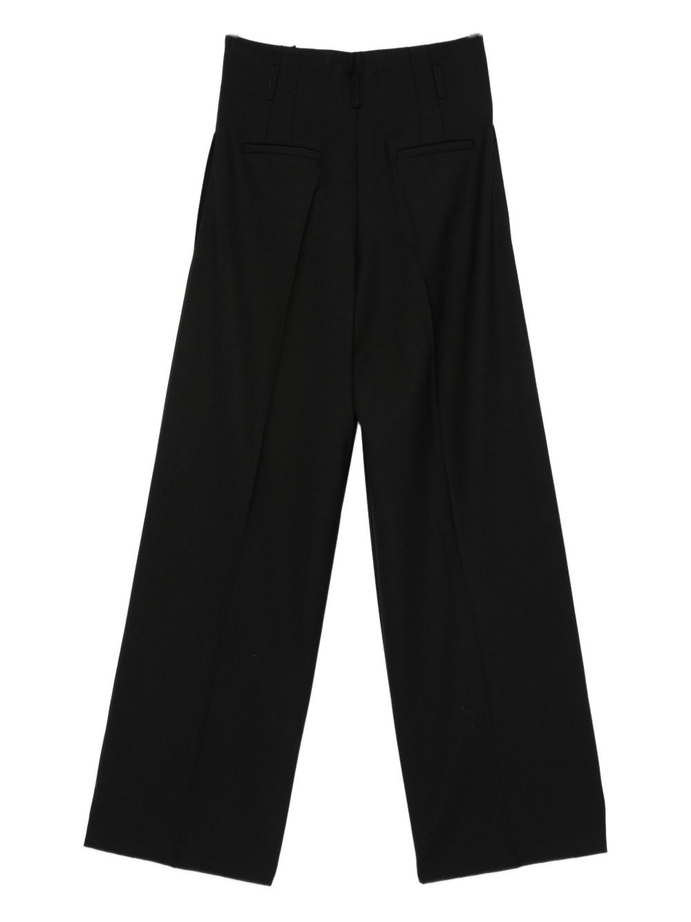 Semicouture Pleated Wool-Blend Trousers Black Black