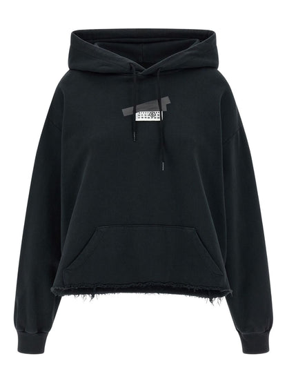 MM6 Maison Margiela Numeric Logo Cotton Sweatshirt Black
