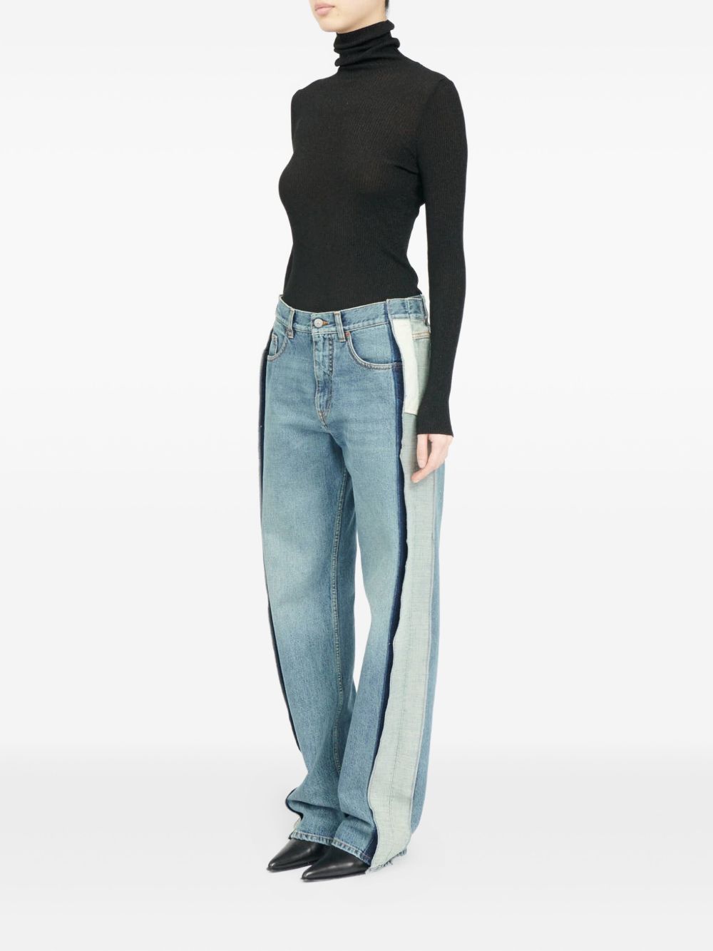 MM6 Maison Margiela Straight-Leg Cotton Jeans Clear Blue clear blue