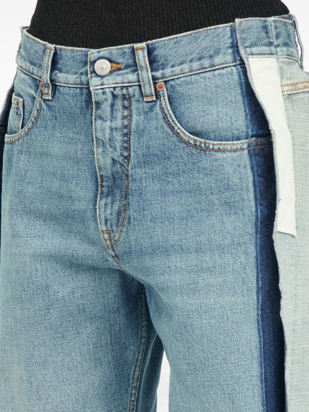 MM6 Maison Margiela Straight-Leg Cotton Jeans Clear Blue clear blue