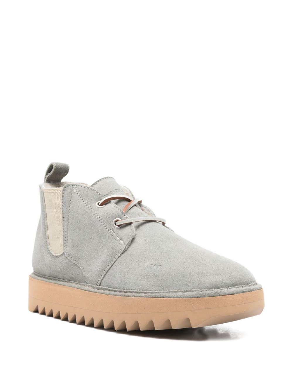 Woolrich Suede Hugger Leather Ankle Boots Grey grey