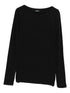 Emporio Armani Long Sleeve Black Logo Top Black