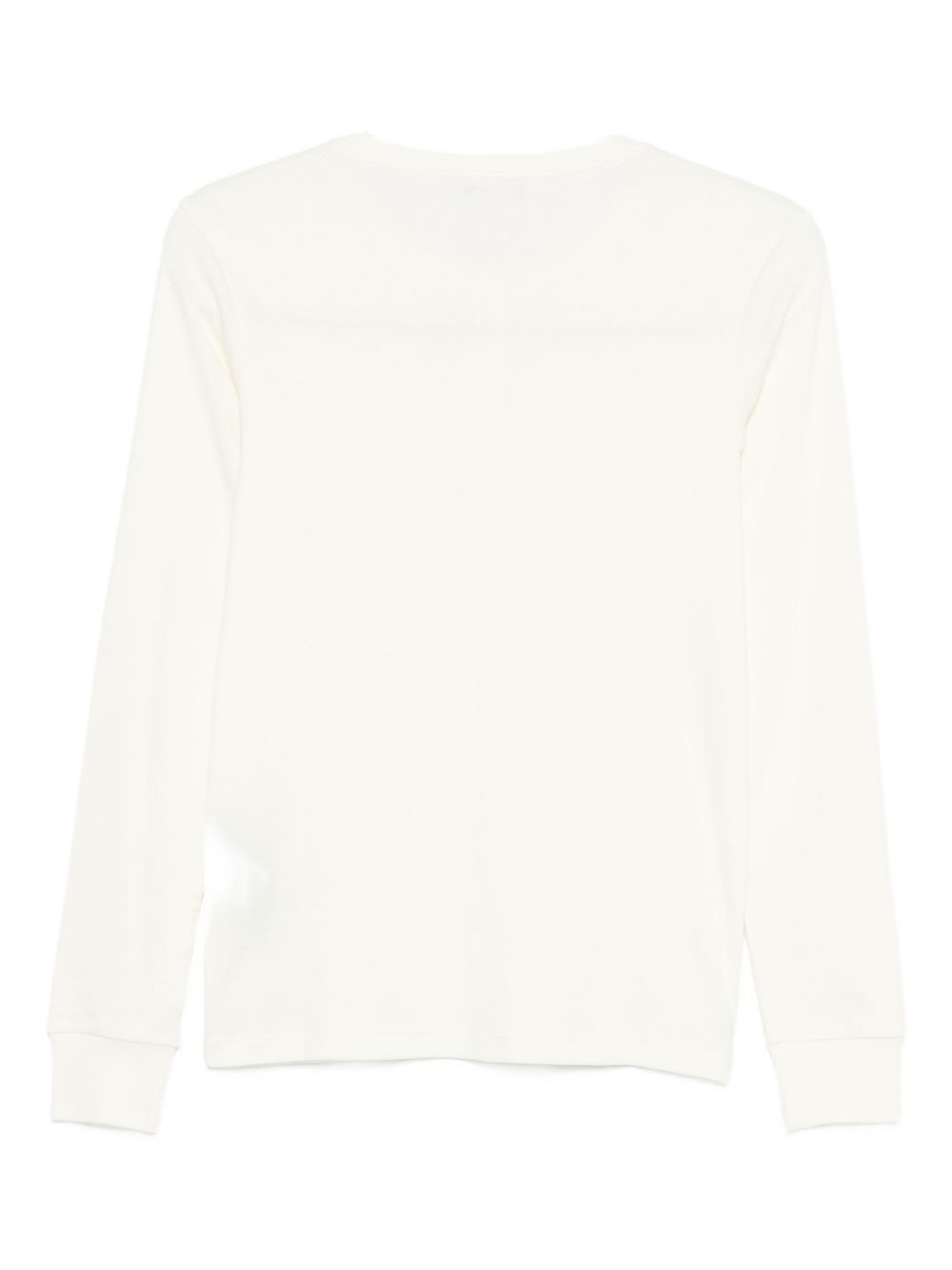 Emporio Armani Long-Sleeve Cotton Logo Top Powder