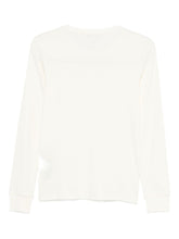 Emporio Armani Long-Sleeve Cotton Logo Top Powder