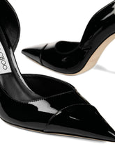 Jimmy Choo Brigitte 100 Patent Leather Pointed-Toe Pumps Black