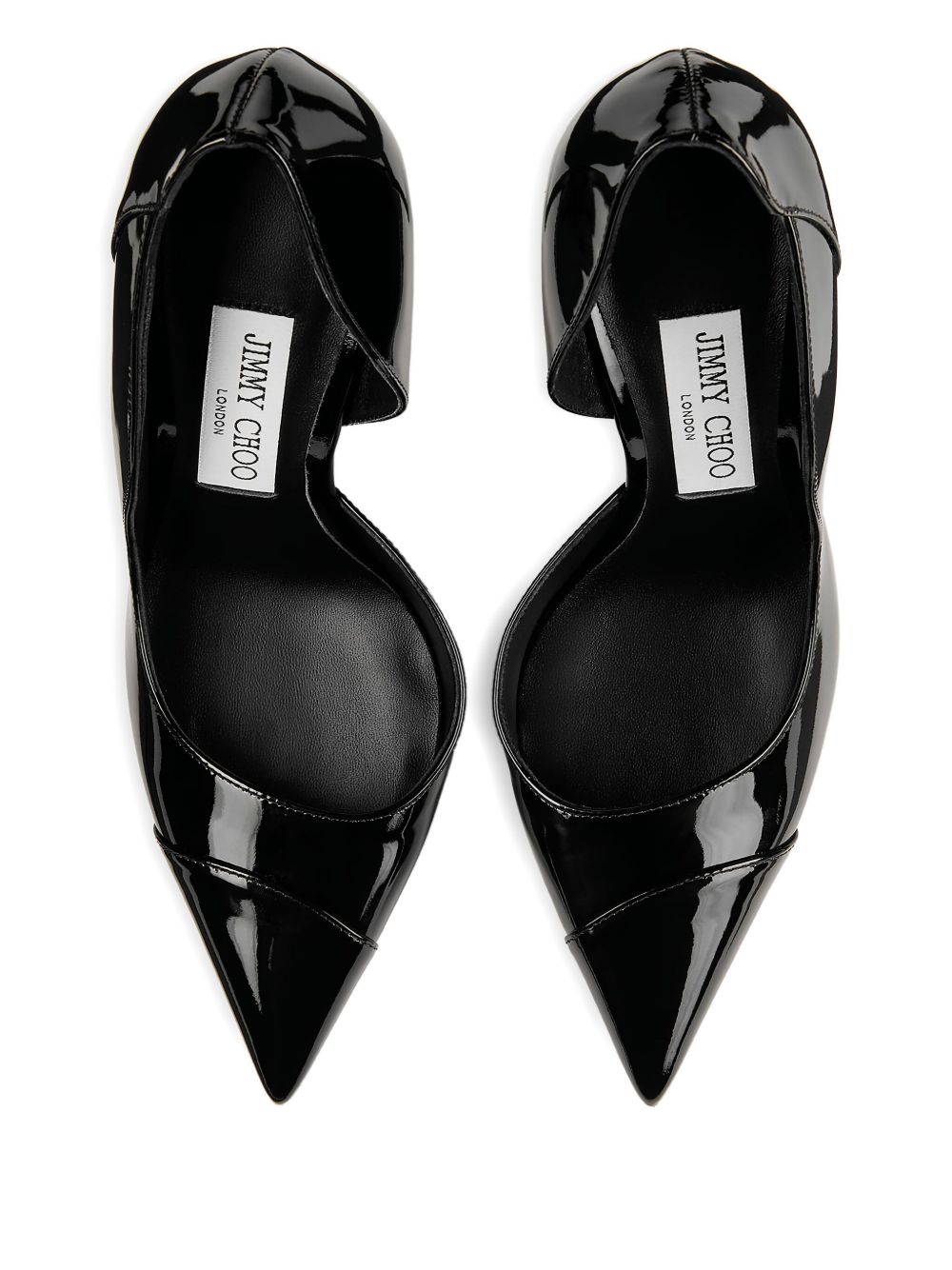 Jimmy Choo Brigitte 100 Patent Leather Pointed-Toe Pumps Black
