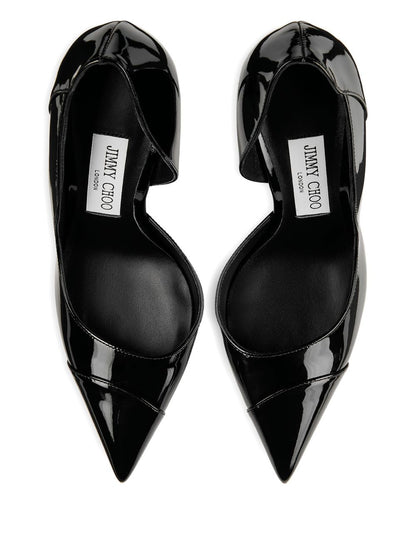 Jimmy Choo Brigitte 100 Patent Leather Pointed-Toe Pumps Black
