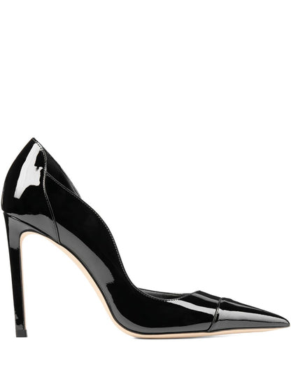 Jimmy Choo Brigitte 100 Patent Leather Pointed-Toe Pumps Black