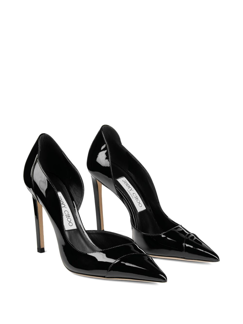 Jimmy Choo Brigitte 100 Patent Leather Pointed-Toe Pumps Black