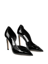 Jimmy Choo Brigitte 100 Patent Leather Pointed-Toe Pumps Black