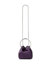 Jimmy Choo Bon Bon Bordeaux Leather Bucket Bag with Silver-Tone Hardware Bordeaux