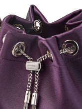 Jimmy Choo Bon Bon Bordeaux Leather Bucket Bag with Silver-Tone Hardware Bordeaux