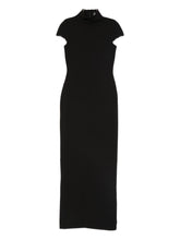Solace London High Neck Short Sleeve Maxi Dress Black Black