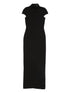 Solace London High Neck Short Sleeve Maxi Dress Black Black