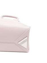 The Attico La Passeggiata Mini Grained Leather Tote Bag Grey